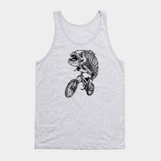 SEEMBO Piranha Cycling Bicycle Cyclist Biker Biking Fun Bike Tank Top